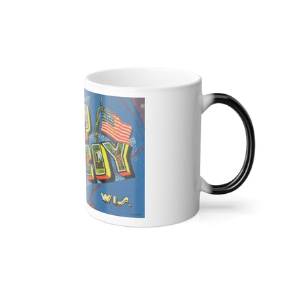 Greetings from Camp Mc Coy Wis (Greeting Postcards) Color Changing Mug 11oz