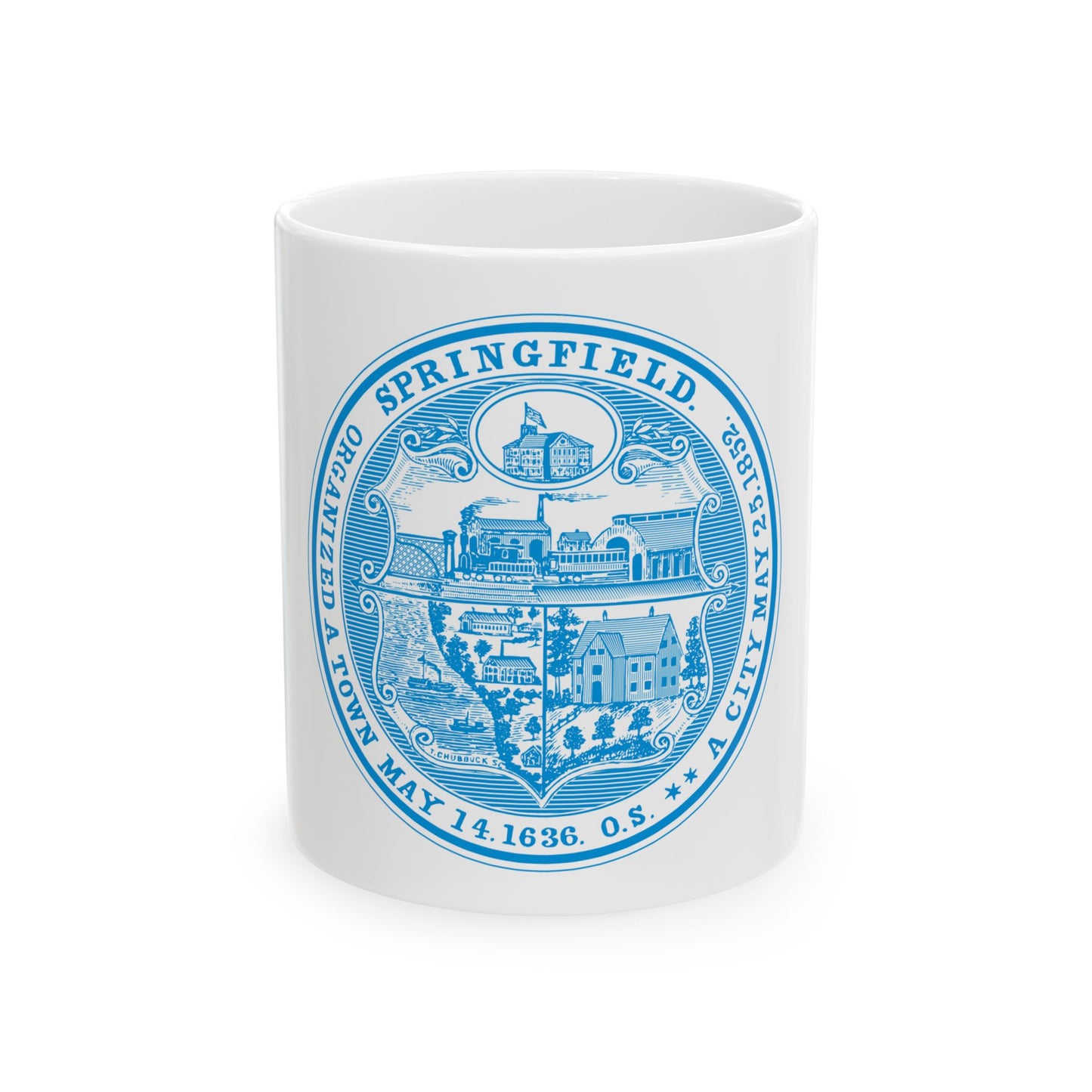 Seal of Springfield Massachusetts - White Coffee Mug