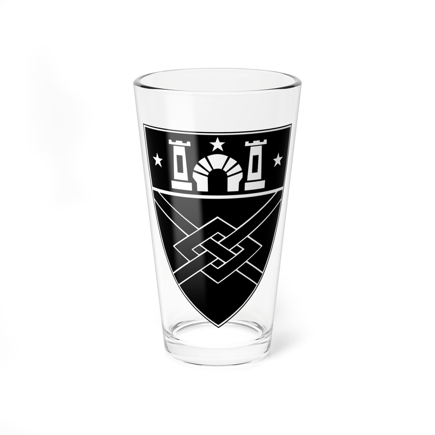 WandJShield bw (United States) (Coat of Arms) Pint Glass 16oz