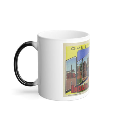 Greetings from Richmond Indiana (Greeting Postcards) Color Changing Mug 11oz