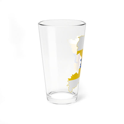 Flag-map of Rivne Oblast (Ukraine) Pint Glass 16oz