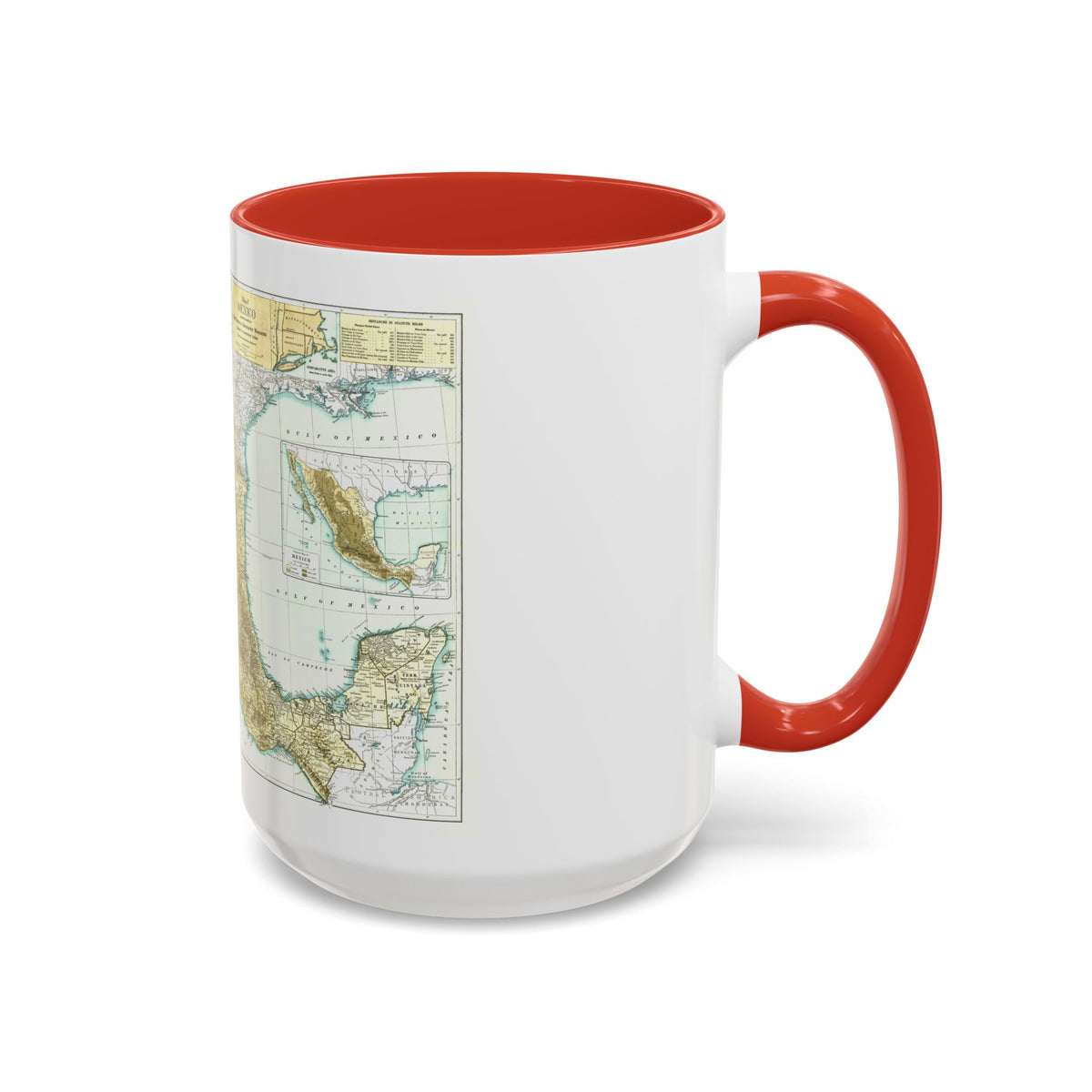 Central America & Mexico (1916) (Map) Accent Coffee Mug