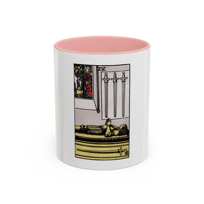 The 4 of Swords (Tarot Card) Accent Coffee Mug