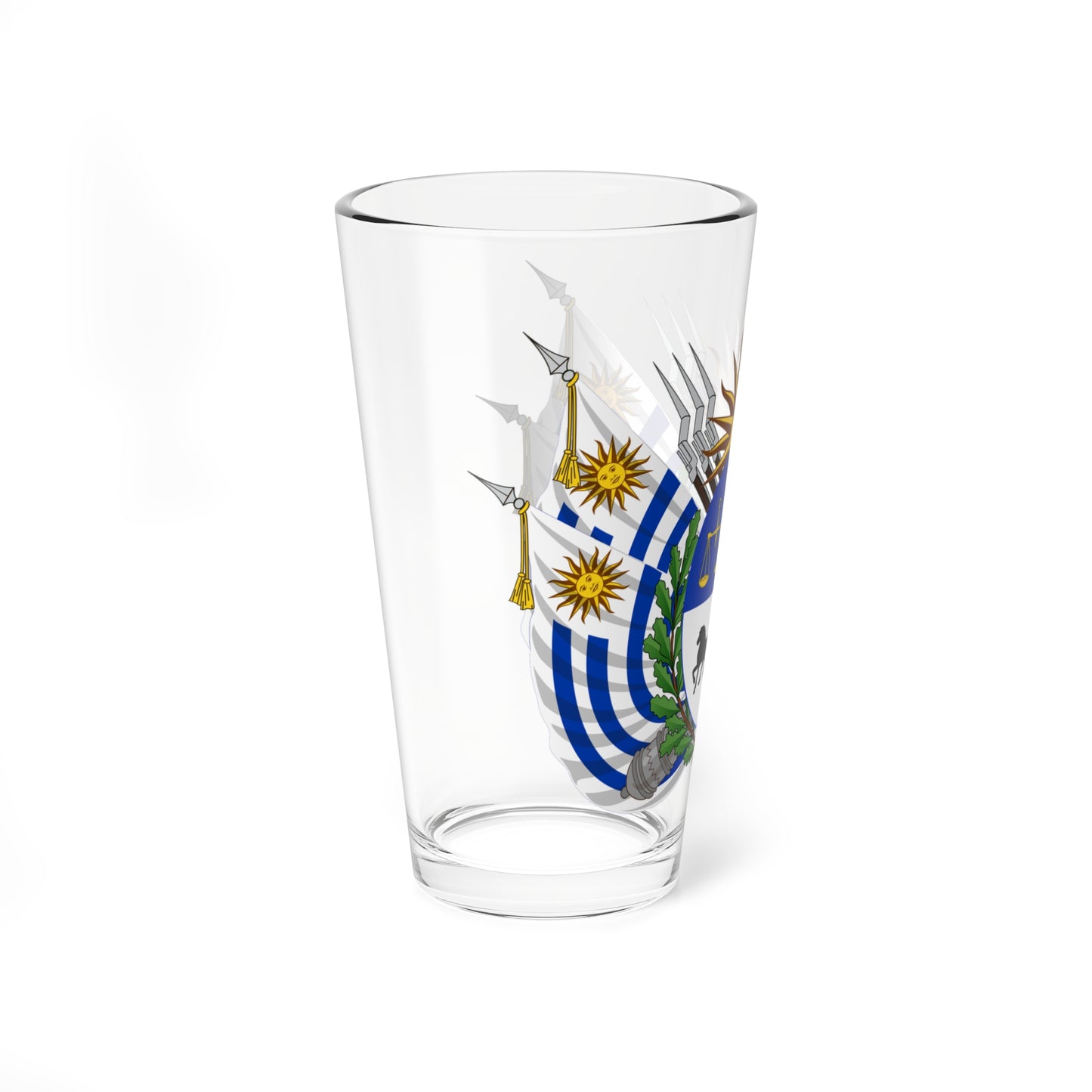 Coat of arms of Uruguay 1829-1908 (Uruguay) (Coat of Arms) Pint Glass 16oz