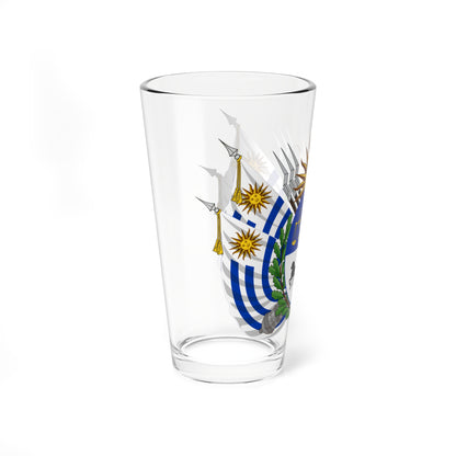 Coat of arms of Uruguay 1829-1908 (Uruguay) (Coat of Arms) Pint Glass 16oz