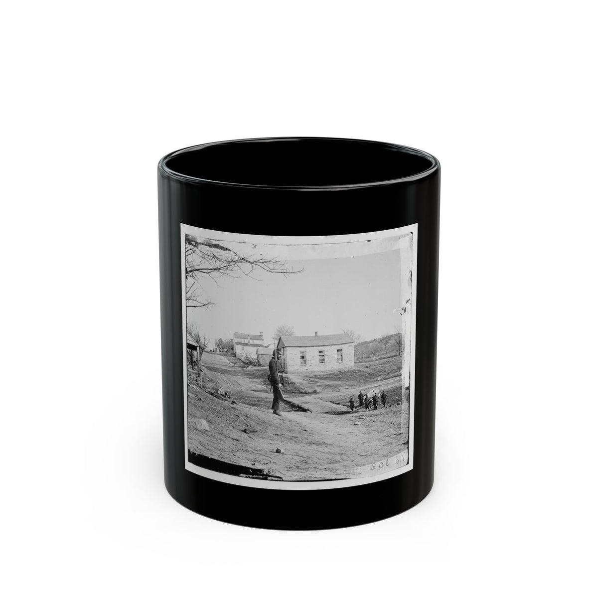 Centreville, Va. Stone Church (U.S. Civil War) Black Coffee Mug