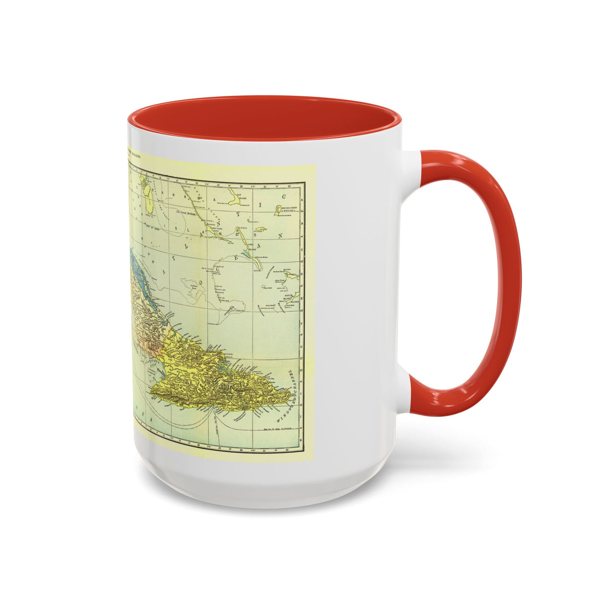 Central America - Cuba (1906) (Map) Accent Coffee Mug