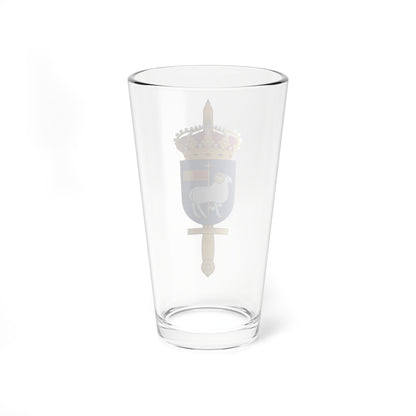 Gotlands militärdistriktsstab vapen (Sweden) (Coat of Arms) Pint Glass 16oz