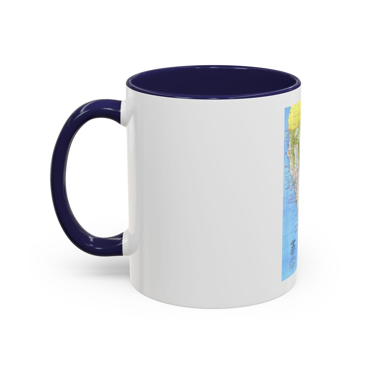 USA - California and Nevada 1 (1974) (Map) Accent Coffee Mug