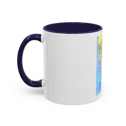 USA - California and Nevada 1 (1974) (Map) Accent Coffee Mug