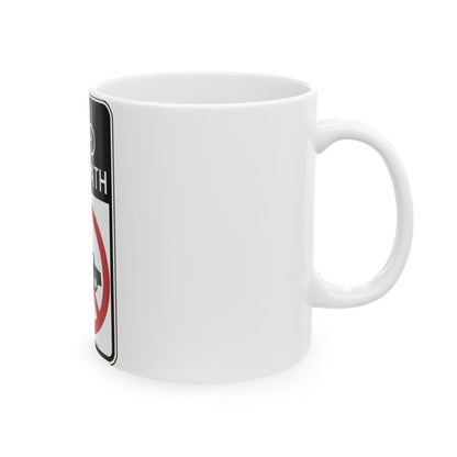 NYCDOT SR-1801 (New York) (Road Sign) White Coffee Mug