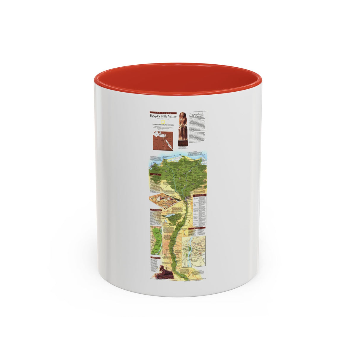 Egypt's Nile Valley- The North (1995) (Map) Accent Coffee Mug