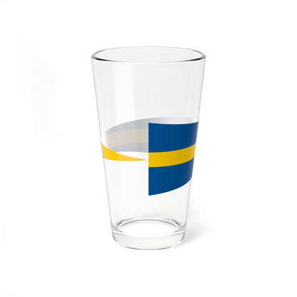 Naval Rank Flag of Sweden - Aldste chef (Sweden) Pint Glass 16oz