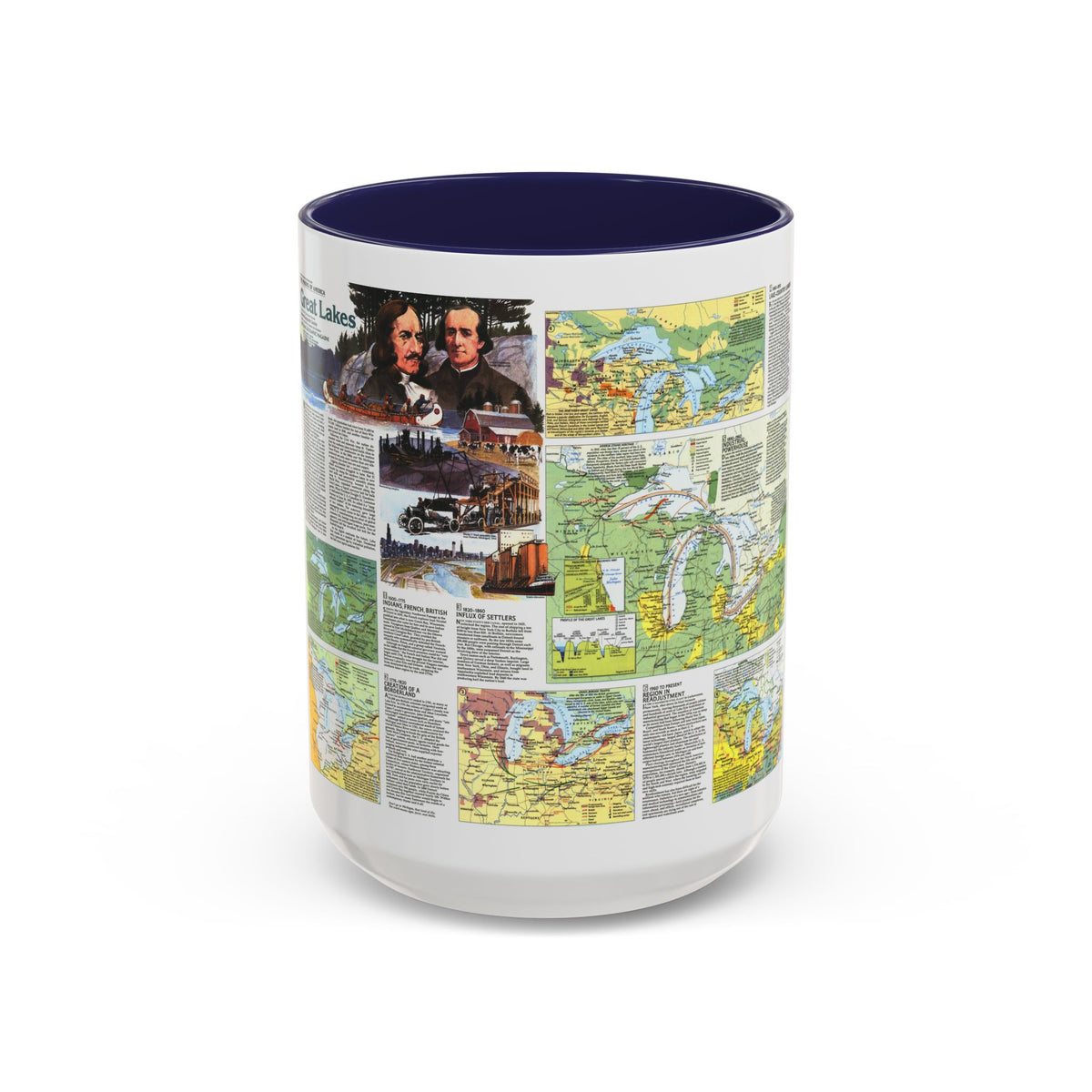 Canada - The Great Lakes 2 (1987) (Map) Accent Coffee Mug