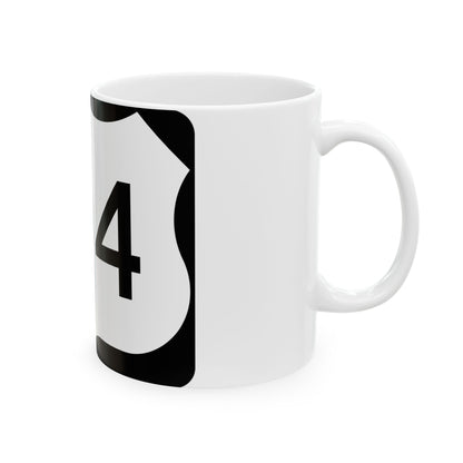 US 104 NY (New York) (Road Sign) White Coffee Mug