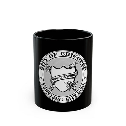 Seal of Chicopee Massachusetts - Black Coffee Mug