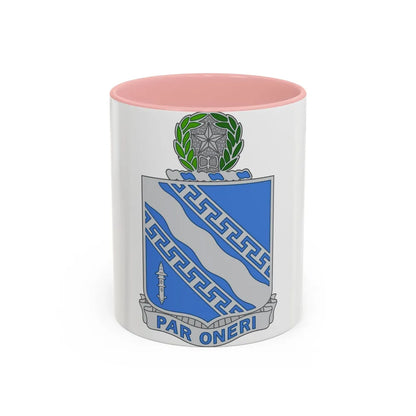 144th Infantry Regiment (U.S. Army) Accent Coffee Mug-11oz-Pink-Go Mug Yourself