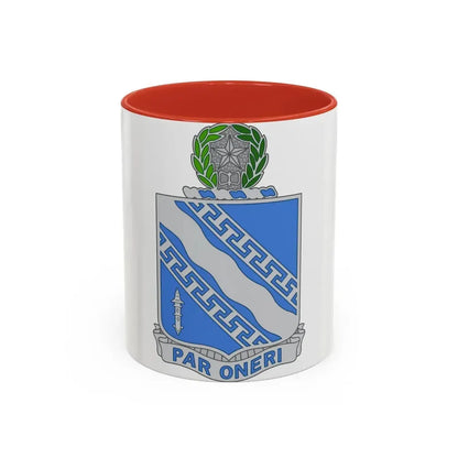 144th Infantry Regiment (U.S. Army) Accent Coffee Mug 11oz Red - Go Mug Yourself