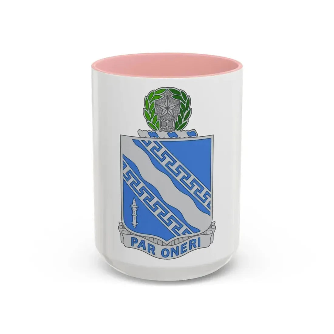 144th Infantry Regiment (U.S. Army) Accent Coffee Mug 15oz Pink - Go Mug Yourself
