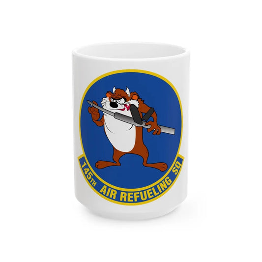 145 Air Refueling Squadron (U.S. Air Force) White Coffee Mug-15oz-Go Mug Yourself