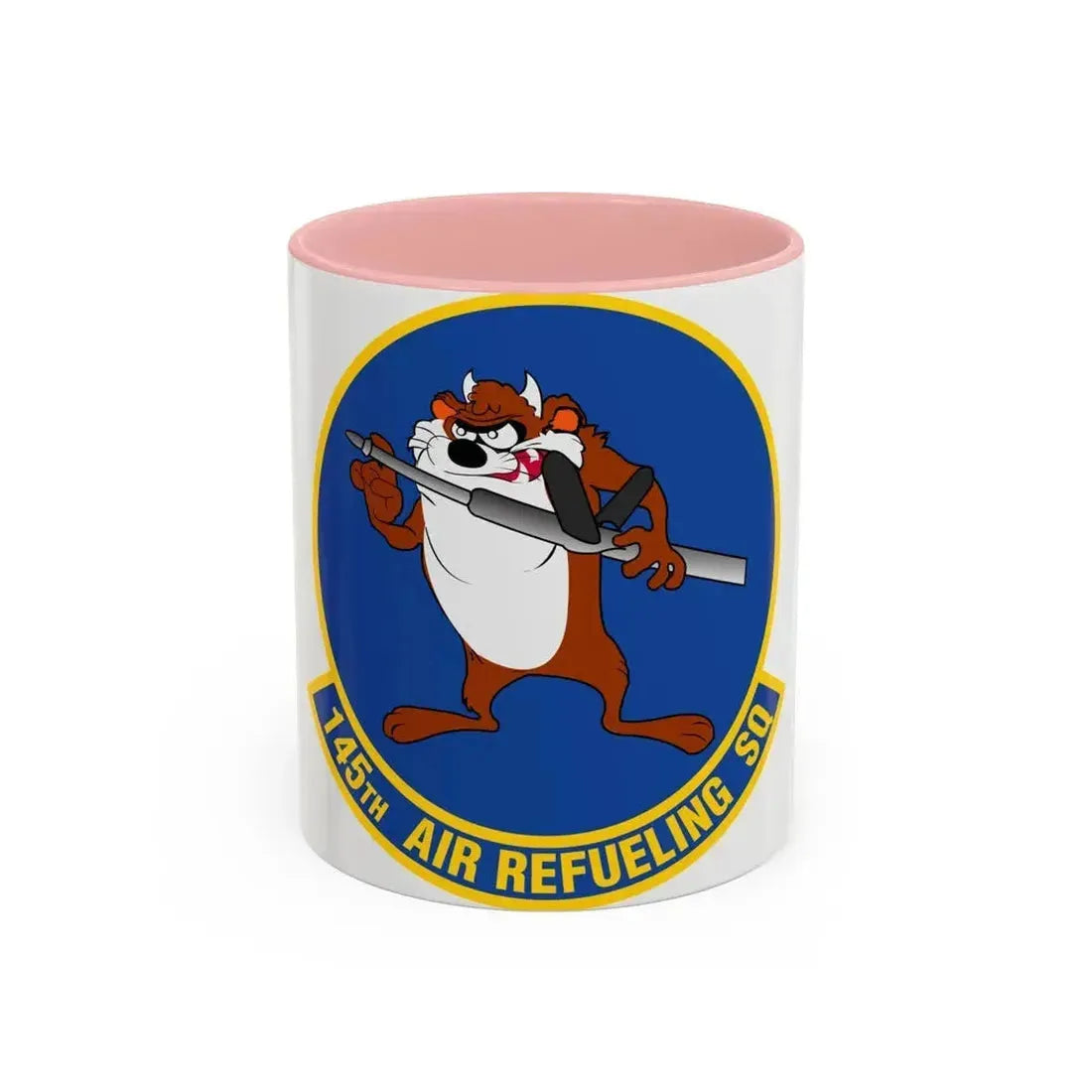 145 Air Refueling Squadron (U.S. Air Force) Accent Coffee Mug 11oz Pink - Go Mug Yourself