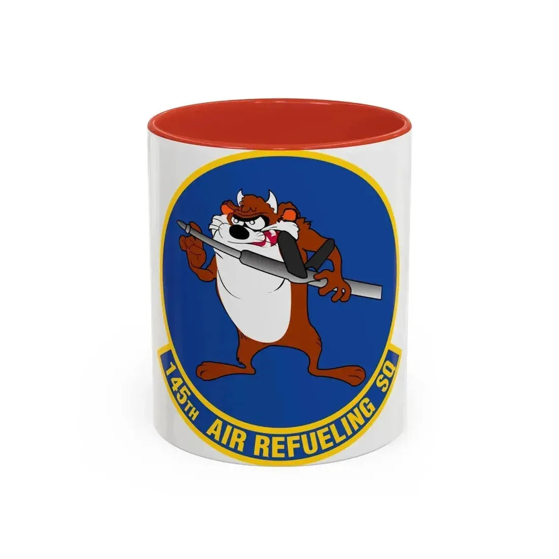 145 Air Refueling Squadron (U.S. Air Force) Accent Coffee Mug 11oz Red - Go Mug Yourself