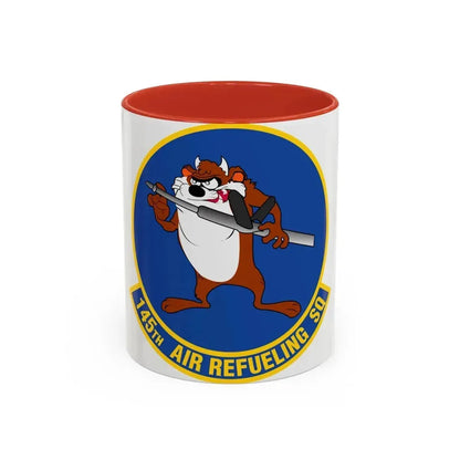 145 Air Refueling Squadron (U.S. Air Force) Accent Coffee Mug 11oz Red - Go Mug Yourself
