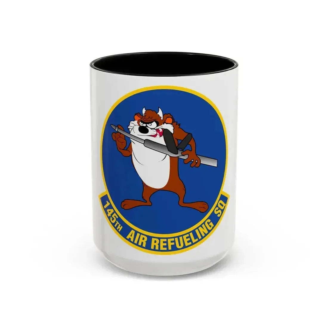 145 Air Refueling Squadron (U.S. Air Force) Accent Coffee Mug 15oz Black - Go Mug Yourself