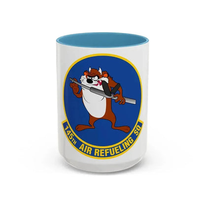 145 Air Refueling Squadron (U.S. Air Force) Accent Coffee Mug 15oz Light Blue - Go Mug Yourself