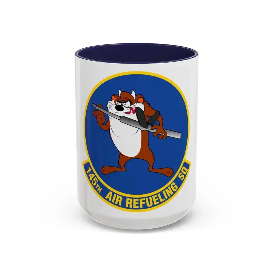 145 Air Refueling Squadron (U.S. Air Force) Accent Coffee Mug 15oz Navy - Go Mug Yourself