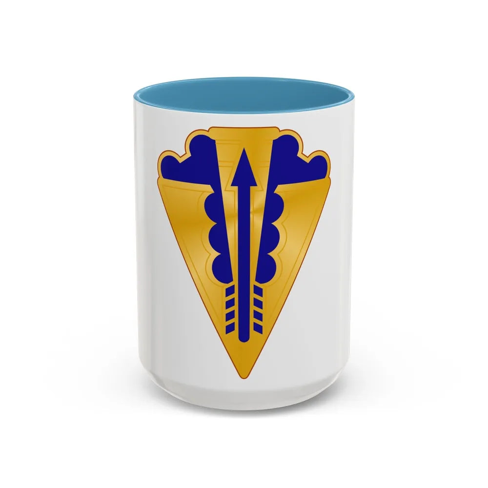 145 Aviation Regiment (U.S. Army) Accent Coffee Mug-15oz-Light Blue-Go Mug Yourself