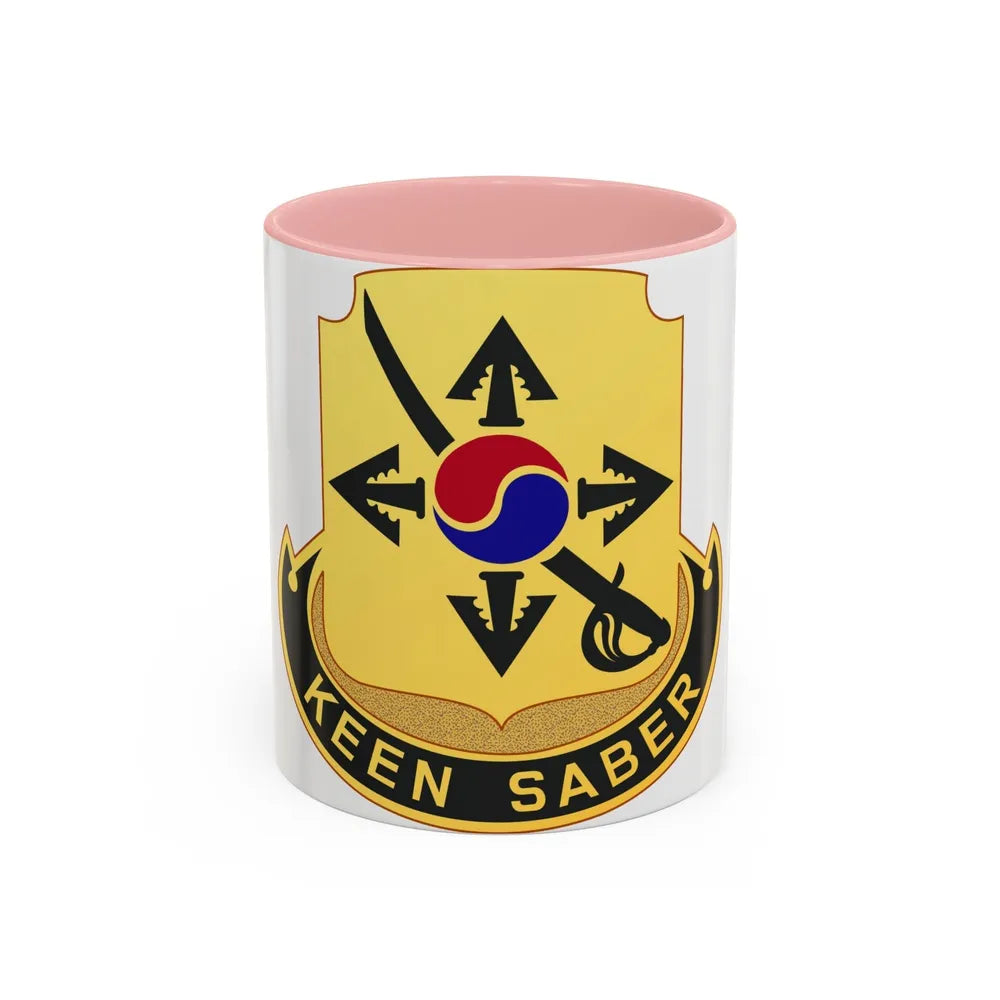 145 Cavalry Regiment (U.S. Army) Accent Coffee Mug-11oz-Pink-Go Mug Yourself