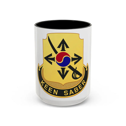 145 Cavalry Regiment (U.S. Army) Accent Coffee Mug-15oz-Black-Go Mug Yourself