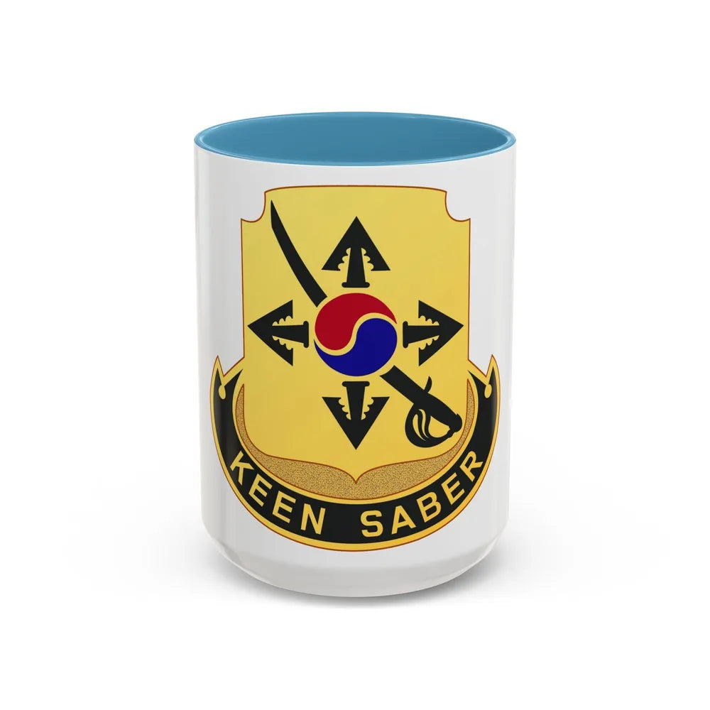 145 Cavalry Regiment (U.S. Army) Accent Coffee Mug-15oz-Light Blue-Go Mug Yourself