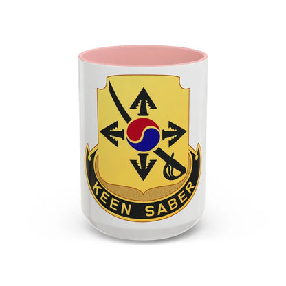 145 Cavalry Regiment (U.S. Army) Accent Coffee Mug-15oz-Pink-Go Mug Yourself