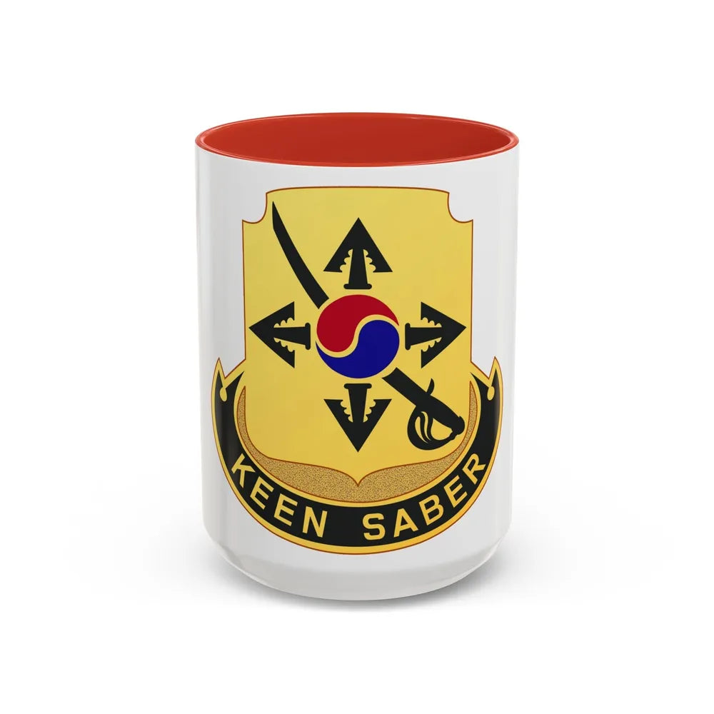 145 Cavalry Regiment (U.S. Army) Accent Coffee Mug-15oz-Red-Go Mug Yourself