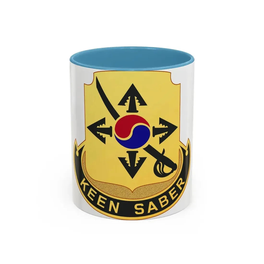 145 Cavalry Regiment (U.S. Army) Accent Coffee Mug 11oz Light Blue - Go Mug Yourself