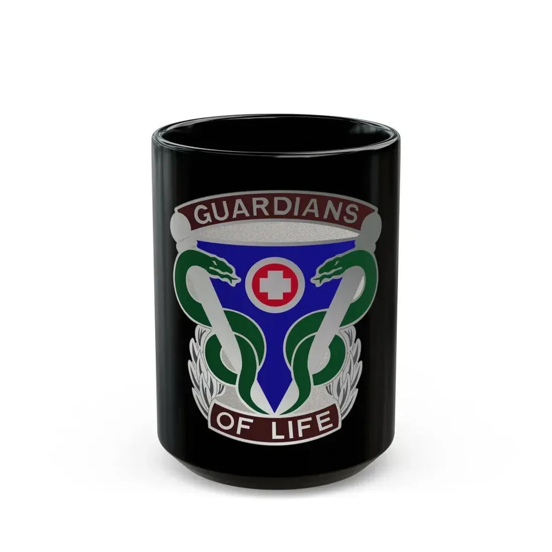 145 Surgical Hospital (U.S. Army) Black Coffee Mug 15oz - Go Mug Yourself