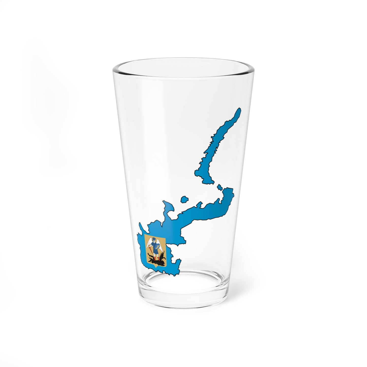 Flag-map of Arkhangelsk Oblast (Russia) Pint Glass 16oz