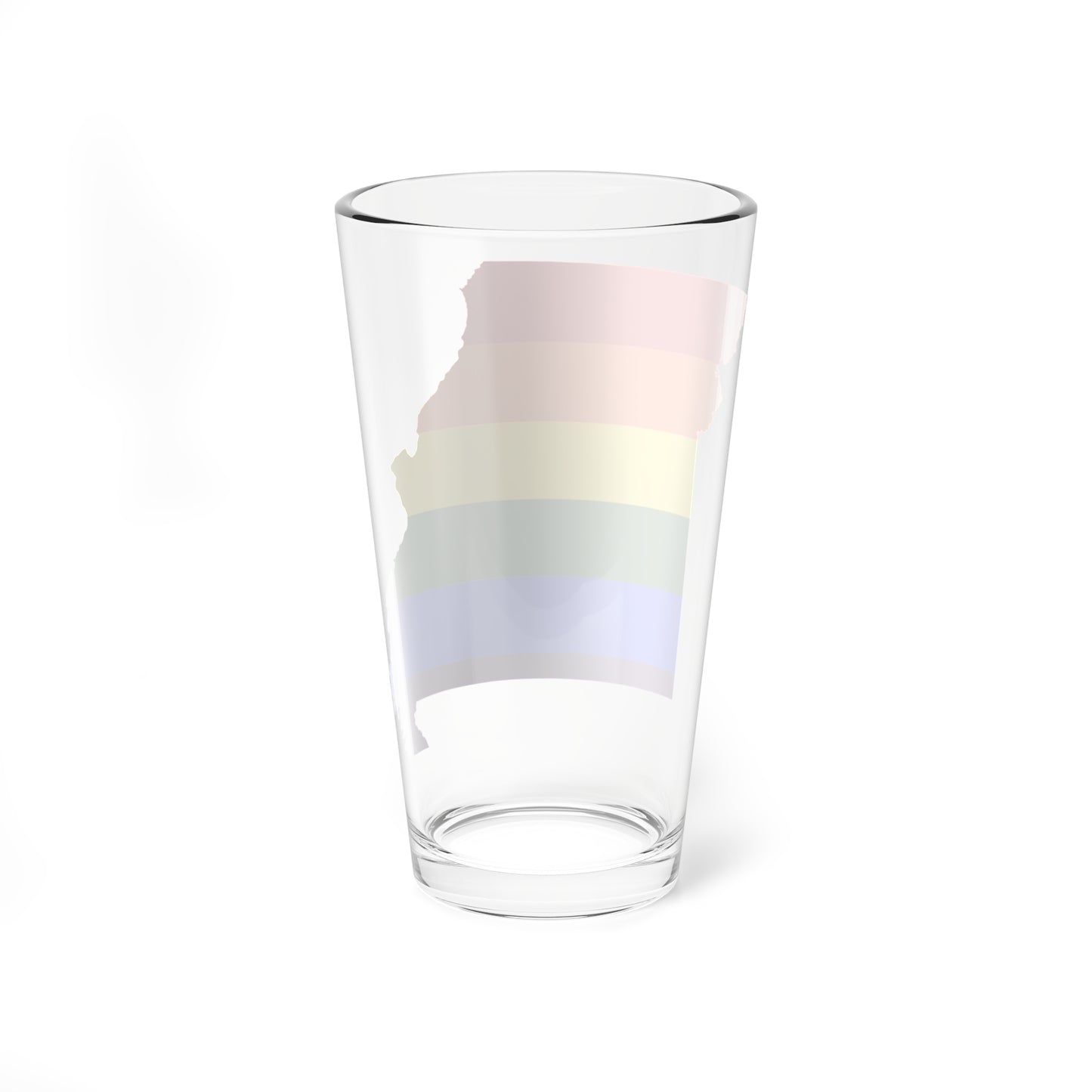 LGBT flag map of Missouri (United States) Pint Glass 16oz