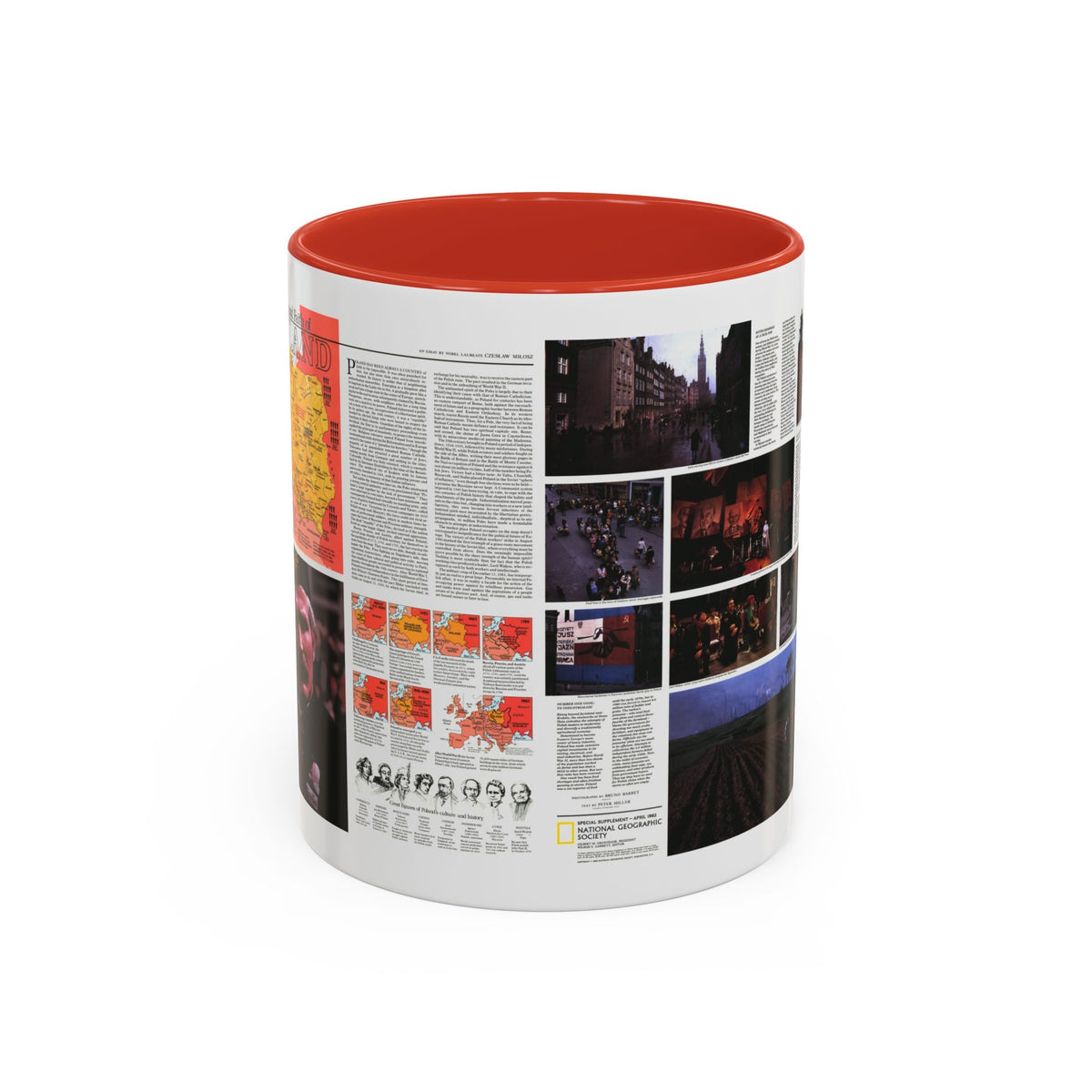 Poland - The Face and Faith 1 (1982) (Map) Accent Coffee Mug