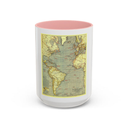 Atlantic Ocean (1939) (Map) Accent Coffee Mug