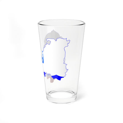 Flag-map of Leningrad Oblast (Russia) Pint Glass 16oz