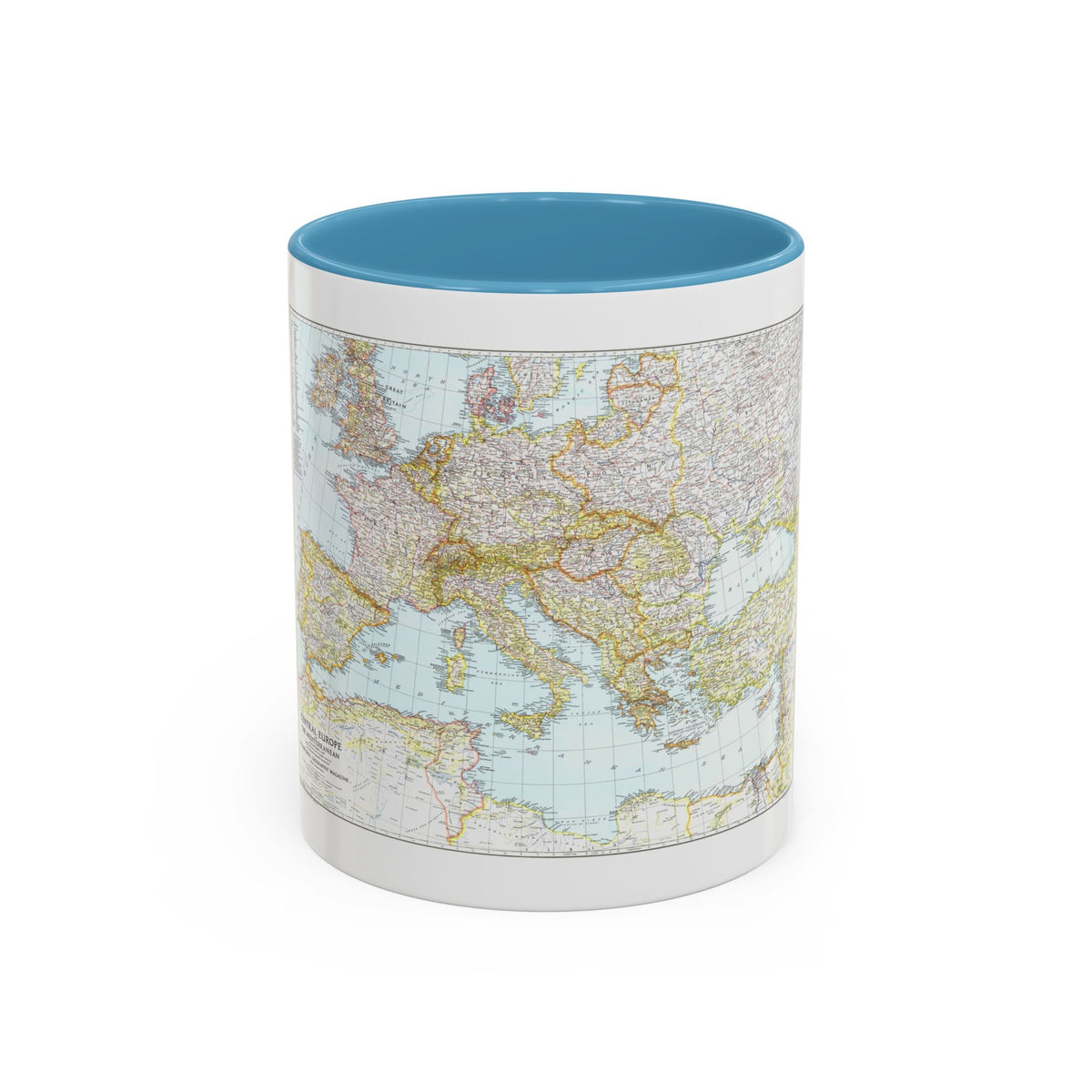 Europe, Central & Mediterranean Sept-1st (1939) (Map) Accent Coffee Mug