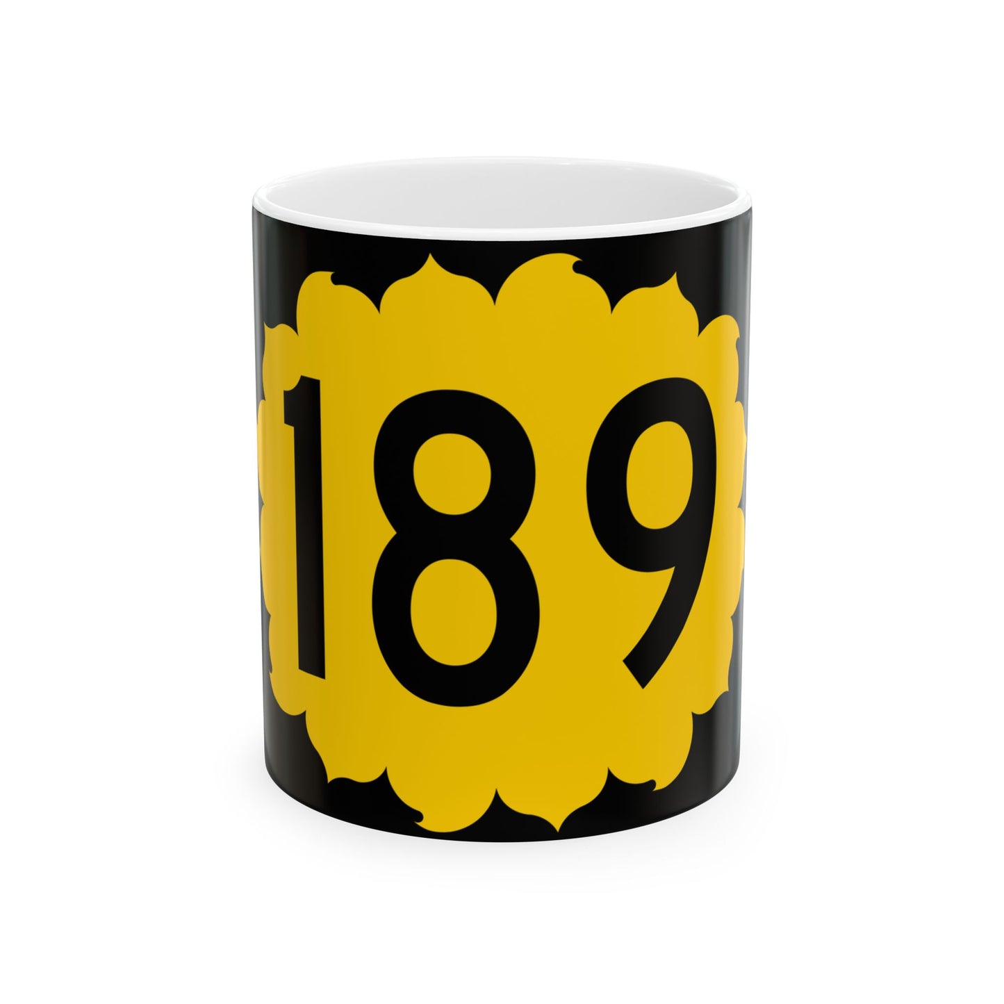 K-189 (Kansas) (Road Sign) White Coffee Mug