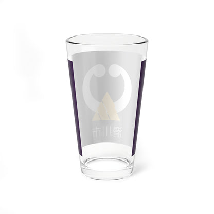 Flag of Namerikawa Toyama PWA version with text (Japan) Pint Glass 16oz