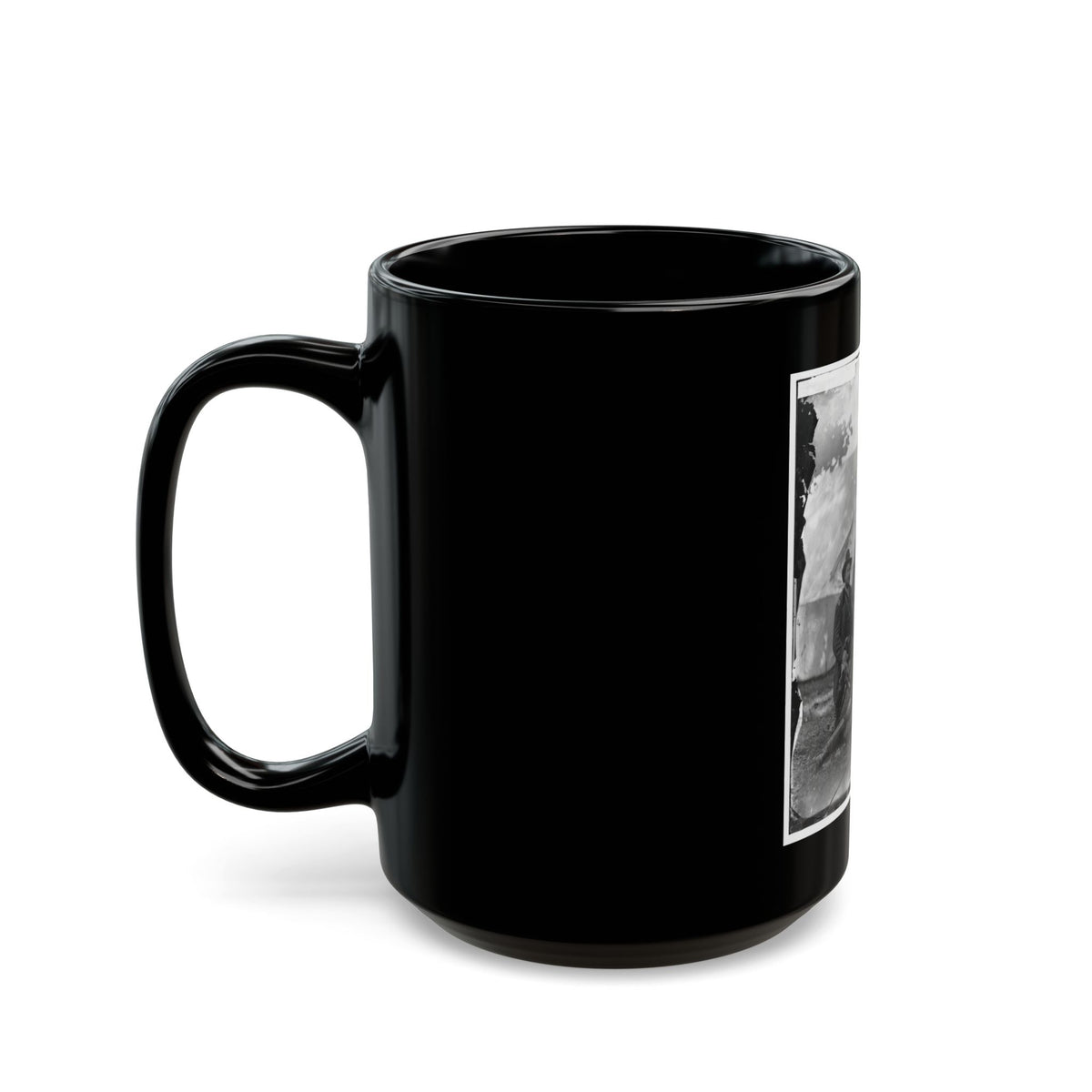 Westover Landing, Va. Col. James H. Childs (Standing) With Other Officers Of The 4th Pennsylvania Cavalry (U.S. Civil War) Black Coffee Mug