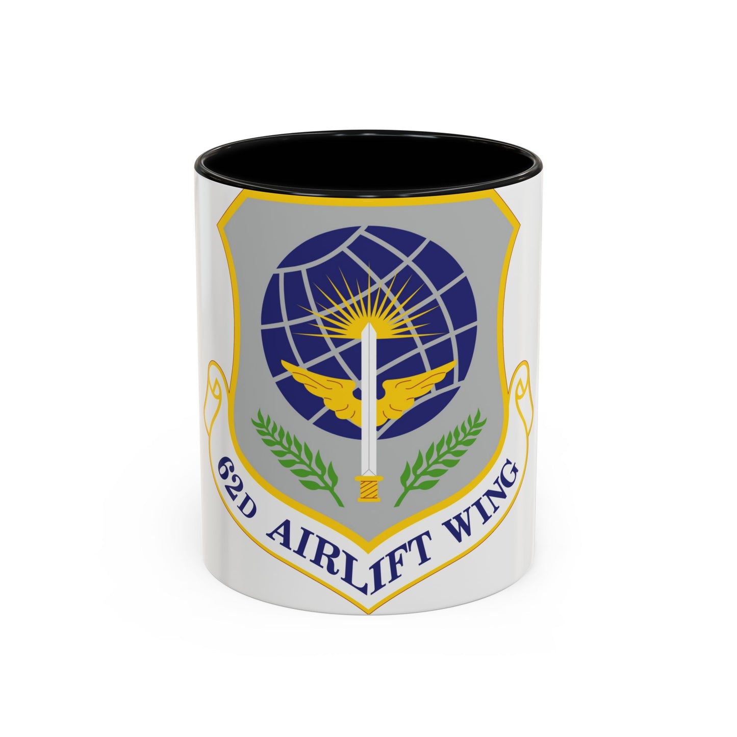 62d Airlift Wing (U.S. Air Force) Accent Coffee Mug