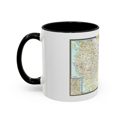USA - An Historical Map (1953) (Map) Accent Coffee Mug