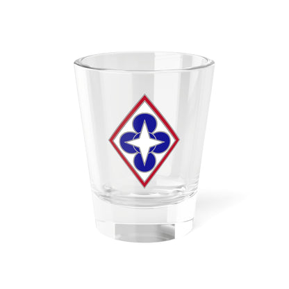 Verre à liqueur du Commandement de soutien des armes combinées et de Fort Lee (armée américaine) 1,5 oz